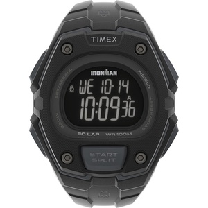 Timex Men’s Ironman Triathlon Classic 30 Oversized 45mm Watch(Black/Negative)