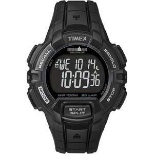 Timex Men’s Ironman Triathlon Rugged 30 44mm Resin Strap Watch(Blackout)
