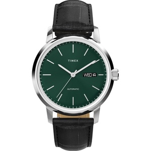 Timex Men’s Marlin 38mm Watch – Black Strap Green Dial Stainless Steel Case