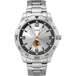 Timex Men’s NHL Citation 42mm Watch – Chicago Blackhawks with Stainless Steel Expansion Band(Chicago Blackhawks)