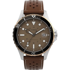 Timex Men’s Navi XL 41mm Watch(Brown/Tan/Stainless Steel)