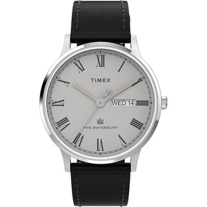 Timex Men’s Waterbury Classic 40mm Watch(Black/Gray/Stainless Steel)