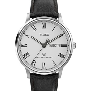 Timex Men’s Waterbury Classic 40mm Watch(Black/White/Stainless Steel)