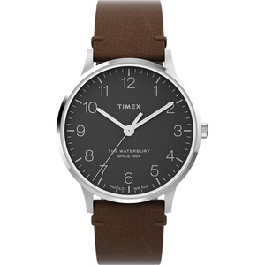 Timex Men’s Waterbury Classic 40mm Watch(Brown/Stainless Steel/Black)