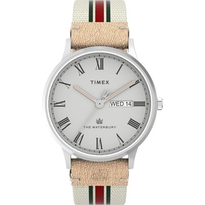 Timex Men’s Waterbury Classic 40mm Watch(White/Gray)