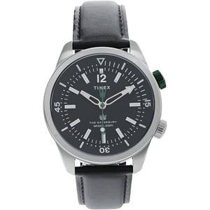 Timex Men’s Waterbury Diver 40mm Watch(Black/Black/Stainless Steel)