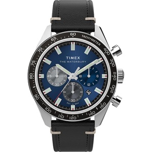 Timex Men’s Waterbury Traditional 41mm Watch(Black/Stainless Steel/Blue)