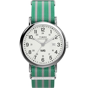 Timex Men’s Weekender 40mm Watch(Green/Silver-Tone/White)