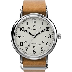 Timex Men’s Weekender 40mm Watch(Tan/Silver-Tone/Cream)
