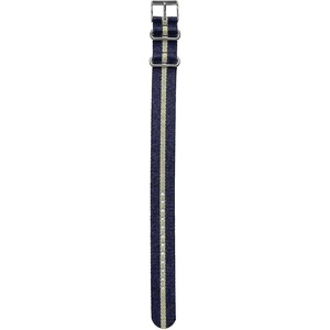 Timex Single-Layer 20mm Slip-Thru Strap(Blue/Yellow Stripe)