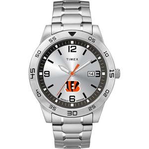 Timex Tribute Men’s Citation 42mm Quartz Watch with Stainless Steel Strap(Cincinnati Bengals)
