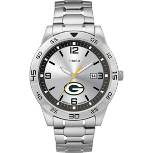 Timex Tribute Men’s Citation 42mm Quartz Watch with Stainless Steel Strap(Green Bay Packers)
