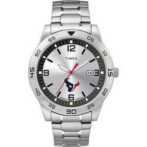 Timex Tribute Men’s Citation 42mm Quartz Watch with Stainless Steel Strap(Houston Texans)