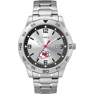 Timex Tribute Men’s Citation 42mm Quartz Watch with Stainless Steel Strap(Kansas City Chiefs)