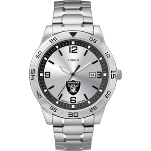Timex Tribute Men’s Citation 42mm Quartz Watch with Stainless Steel Strap(Las Vegas Raiders)