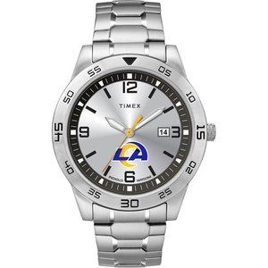 Timex Tribute Men’s Citation 42mm Quartz Watch with Stainless Steel Strap(Los Angeles Rams)