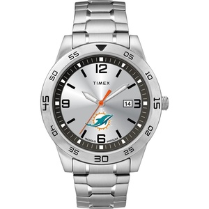 Timex Tribute Men’s Citation 42mm Quartz Watch with Stainless Steel Strap(Miami Dolphins)