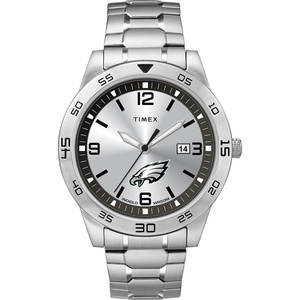 Timex Tribute Men’s Citation 42mm Quartz Watch with Stainless Steel Strap(Philadelphia Eagles)