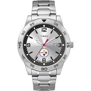 Timex Tribute Men’s Citation 42mm Quartz Watch with Stainless Steel Strap(Pittsburgh Steelers)