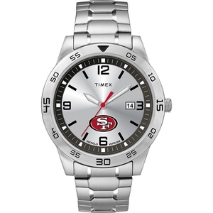 Timex Tribute Men’s Citation 42mm Quartz Watch with Stainless Steel Strap(San Francisco 49ers)