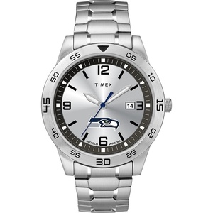 Timex Tribute Men’s Citation 42mm Quartz Watch with Stainless Steel Strap(Seattle Seahawks)