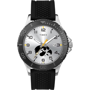 Timex Tribute Men’s Collegiate Gamer 42mm Watch – Georgia Bulldogs with Black Silicone Strap(Iowa Hawkeyes)