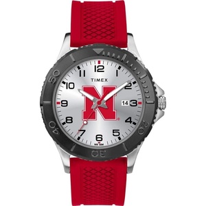 Timex Tribute Men’s Collegiate Gamer 42mm Watch – Georgia Bulldogs with Black Silicone Strap(Nebraska Cornhuskers)