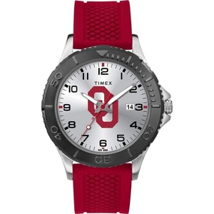 Timex Tribute Men’s Collegiate Gamer 42mm Watch – Georgia Bulldogs with Black Silicone Strap(Oklahoma Sooners)