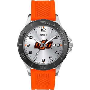 Timex Tribute Men’s Collegiate Gamer 42mm Watch – Georgia Bulldogs with Black Silicone Strap(Oklahoma State Cowboys)