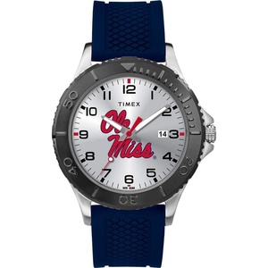 Timex Tribute Men’s Collegiate Gamer 42mm Watch – Georgia Bulldogs with Black Silicone Strap(Ole Miss Rebels)