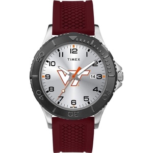 Timex Tribute Men’s Collegiate Gamer 42mm Watch – Georgia Bulldogs with Black Silicone Strap(Virginia Tech Hokies)
