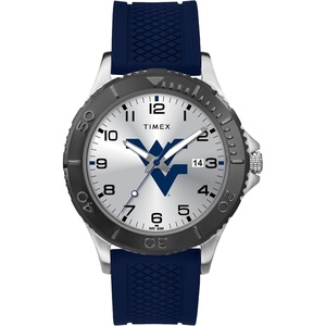 Timex Tribute Men’s Collegiate Gamer 42mm Watch – Georgia Bulldogs with Black Silicone Strap(West Virginia Mountaineers)
