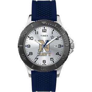 Timex Tribute Men’s Collegiate Gamer 42mm Watch – Navy Midshipmen with Navy Silicone Strap