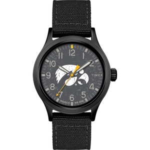 Timex Tribute Men’s Collegiate Scout 40mm Quartz Fabric Strap(Iowa Hawkeyes)