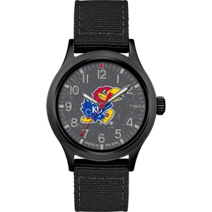 Timex Tribute Men’s Collegiate Scout 40mm Quartz Fabric Strap(Kansas Jayhawks)
