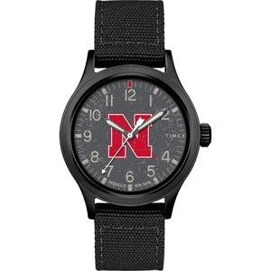 Timex Tribute Men’s Collegiate Scout 40mm Quartz Fabric Strap(Nebraska Cornhuskers)