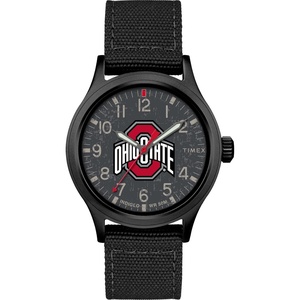 Timex Tribute Men’s Collegiate Scout 40mm Quartz Fabric Strap(Ohio State Buckeyes)