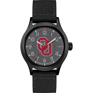 Timex Tribute Men’s Collegiate Scout 40mm Quartz Fabric Strap(Oklahoma Sooners)