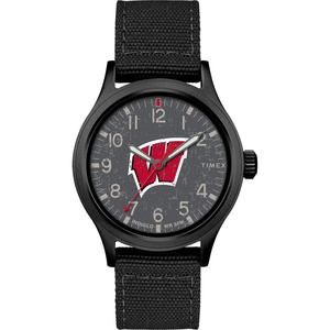 Timex Tribute Men’s Collegiate Scout 40mm Quartz Fabric Strap(Wisconsin Badgers)