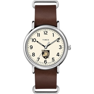 Timex Tribute Men’s Collegiate Weekender 40mm Quartz Leather Strap(Army Black Knights)