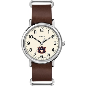 Timex Tribute Men’s Collegiate Weekender 40mm Quartz Leather Strap(Auburn Tigers)
