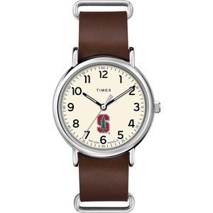 Timex Tribute Men’s Collegiate Weekender 40mm Quartz Leather Strap(Stanford Cardinal)