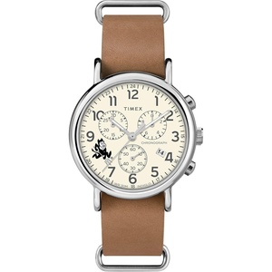 Timex Tribute Men’s Collegiate Weekender Chrono 40mm Quartz Leather Strap(Arizona State Sun Devils)