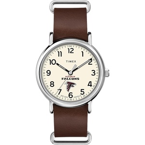 Timex Tribute Men’s NFL Weekender 40mm Quartz Leather Strap(Atlanta Falcons)