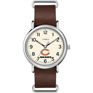Timex Tribute Men’s NFL Weekender 40mm Quartz Leather Strap(Chicago Bears)