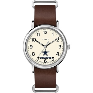 Timex Tribute Men’s NFL Weekender 40mm Quartz Leather Strap(Dallas Cowboys)