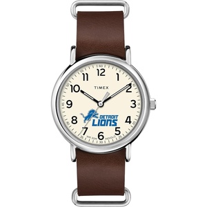 Timex Tribute Men’s NFL Weekender 40mm Quartz Leather Strap(Detroit Lions)