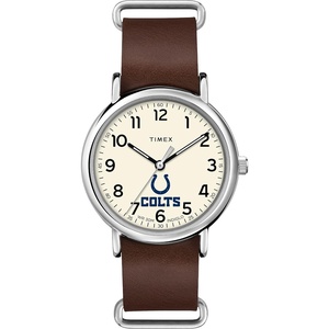 Timex Tribute Men’s NFL Weekender 40mm Quartz Leather Strap(Indianapolis Colts)