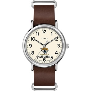 Timex Tribute Men’s NFL Weekender 40mm Quartz Leather Strap(Jacksonville Jaguars)