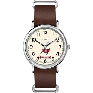 Timex Tribute Men’s NFL Weekender 40mm Quartz Leather Strap(Tampa Bay Buccaneers)